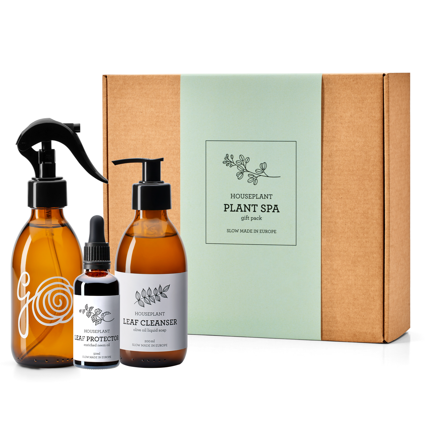 Generosa Plant Spa Gift Set - Plant Protection and Cleaning | Neem oil 50ml and Plant Soap 200ml Kit | Combating Plant Pests | Eco-friendly Gift | Gift for Plant Lovers