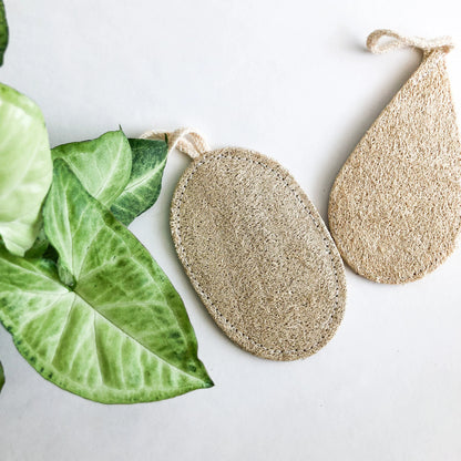 Natural Biodegradable Loofah Sponge - Zero Waste Plastic Free Organic Scrub - Sustainable Loofah Dish Sponge - Set of 3