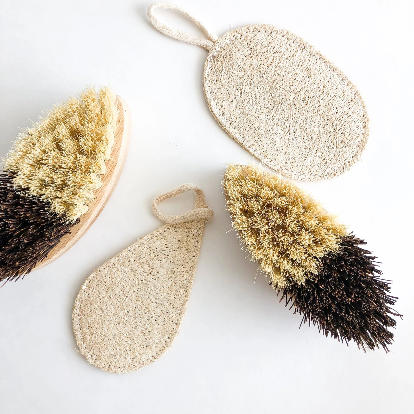 Natural Biodegradable Loofah Sponge - Zero Waste Plastic Free Organic Scrub - Sustainable Loofah Dish Sponge - Set of 3