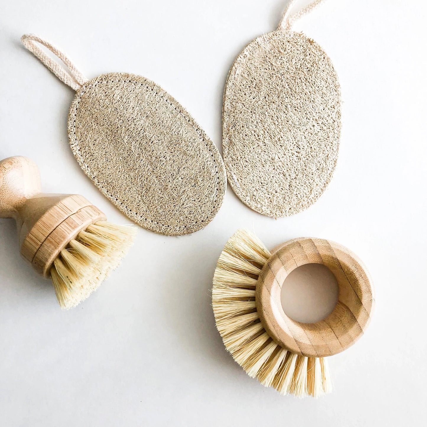 Natural Biodegradable Loofah Sponge - Zero Waste Plastic Free Organic Scrub - Sustainable Loofah Dish Sponge - Set of 3