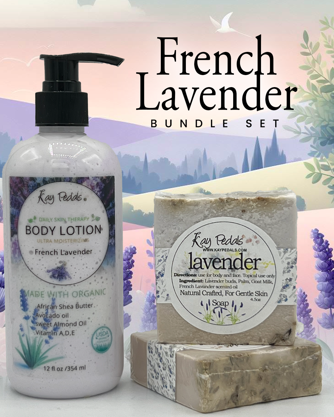 French Lavender Bundle Skin Care Gift Set
